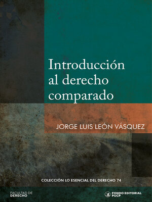 cover image of Introducción al derecho comparado